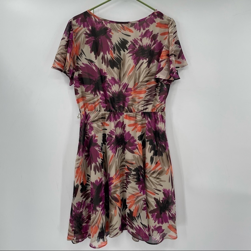 Elle Purple & Tan Floral Dress - Picture 10 of 15